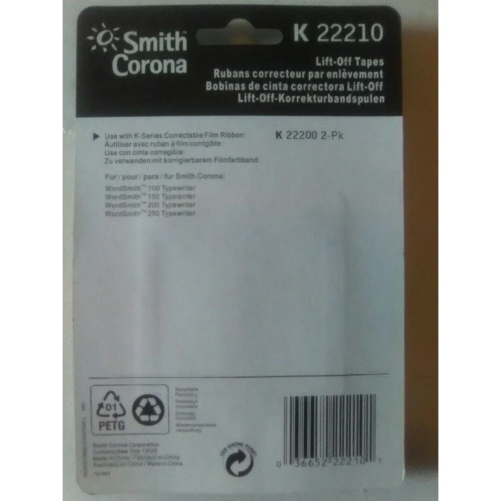 Smith Corona K22210 Lift Off Tapes Package Of 2 For Wordsmith 100 150 200 250
